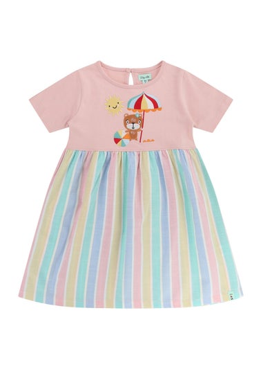 Lilly & Sid Multicoloured Lilly & Deckchair Stripe Print Dress (0-8 Years)