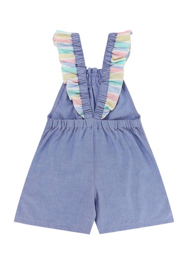 Lilly & Sid Blue Plain Playsuit (24 Months- 8 Years)