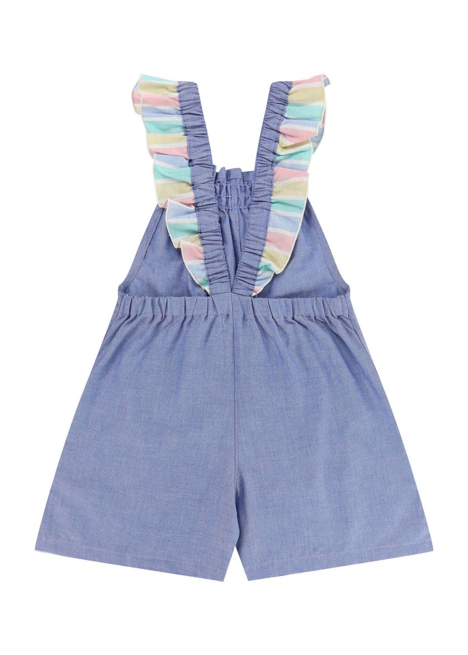 Lilly & Sid Blue Plain Playsuit (24 Months- 8 Years)