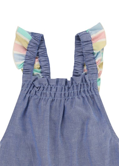 Lilly & Sid Blue Plain Playsuit (24 Months- 8 Years)