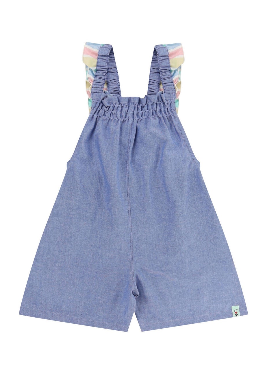 Lilly & Sid Blue Plain Playsuit (24 Months- 8 Years)