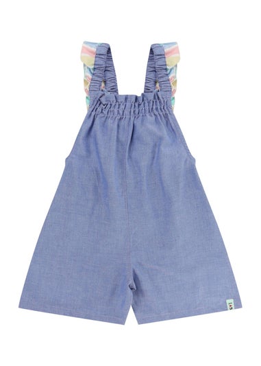 Lilly & Sid Blue Plain Playsuit (24 Months- 8 Years)