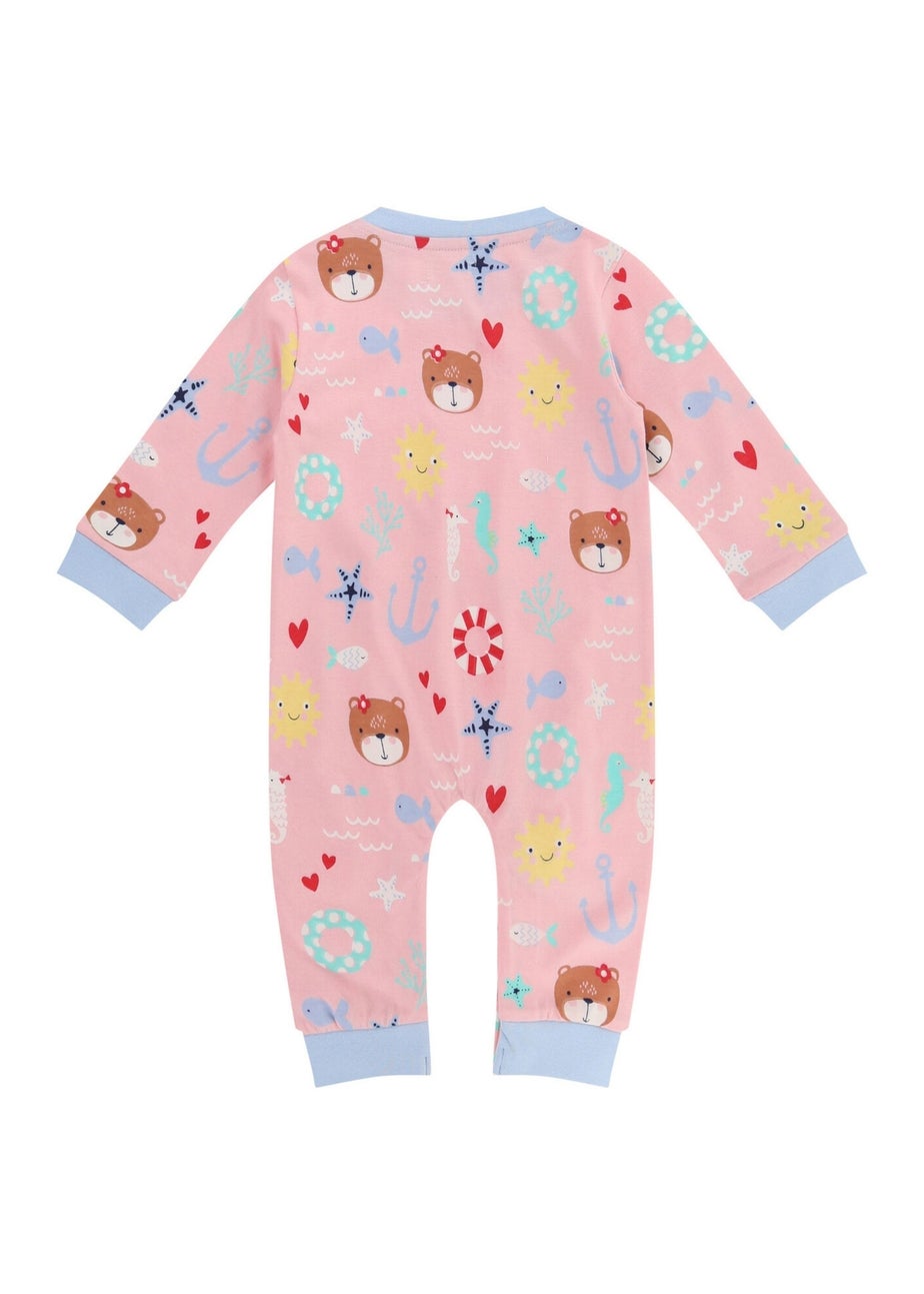 Lilly & Sid Pink Lilly & Friends Print Romper (24 Months- 8 Years)