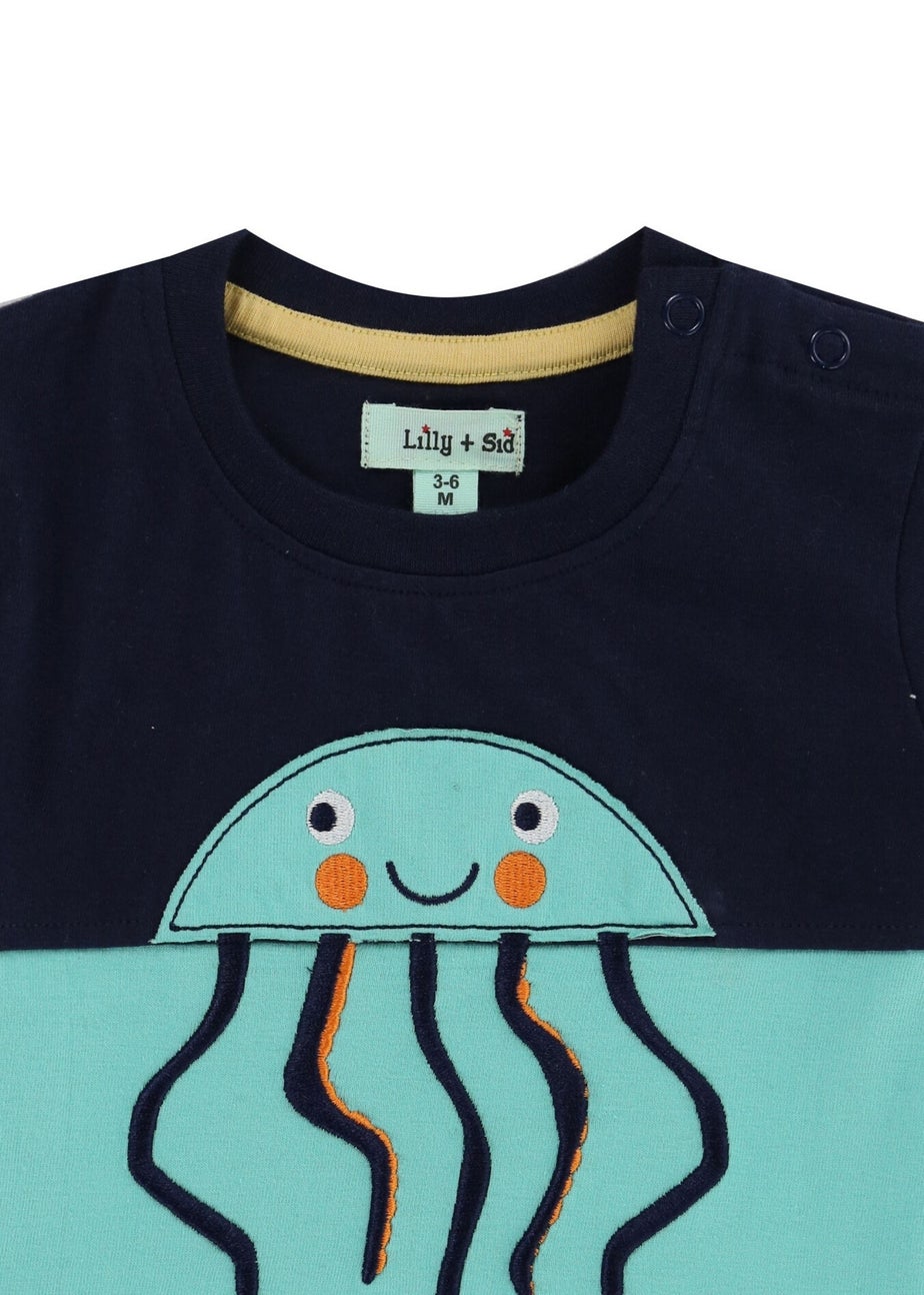 Lilly & Sid Multicoloured Jellyfish Print Top & Short Set (0- 24 Months)