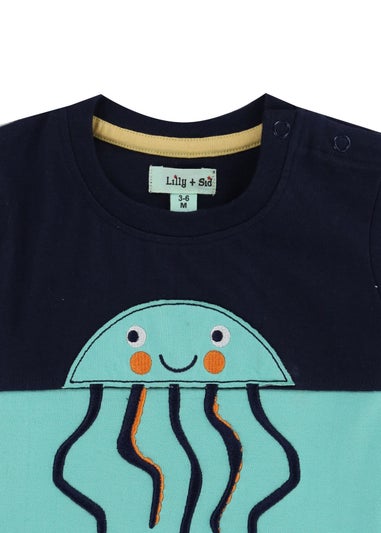 Lilly & Sid Multicoloured Jellyfish Print Top & Short Set (0- 24 Months)