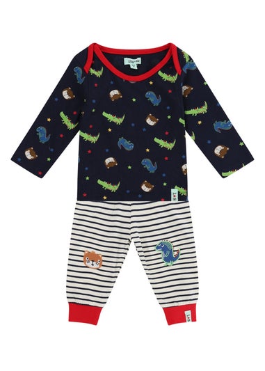 Lilly & Sid Multicoloured Dinosaur Print Top & Jogger Set (0- 24 Months)