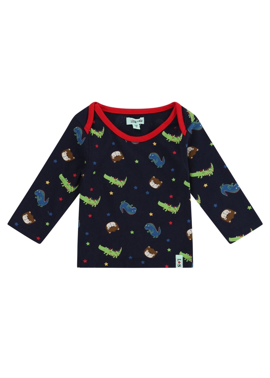 Lilly & Sid Multicoloured Dinosaur Print Top & Jogger Set (0- 24 Months)