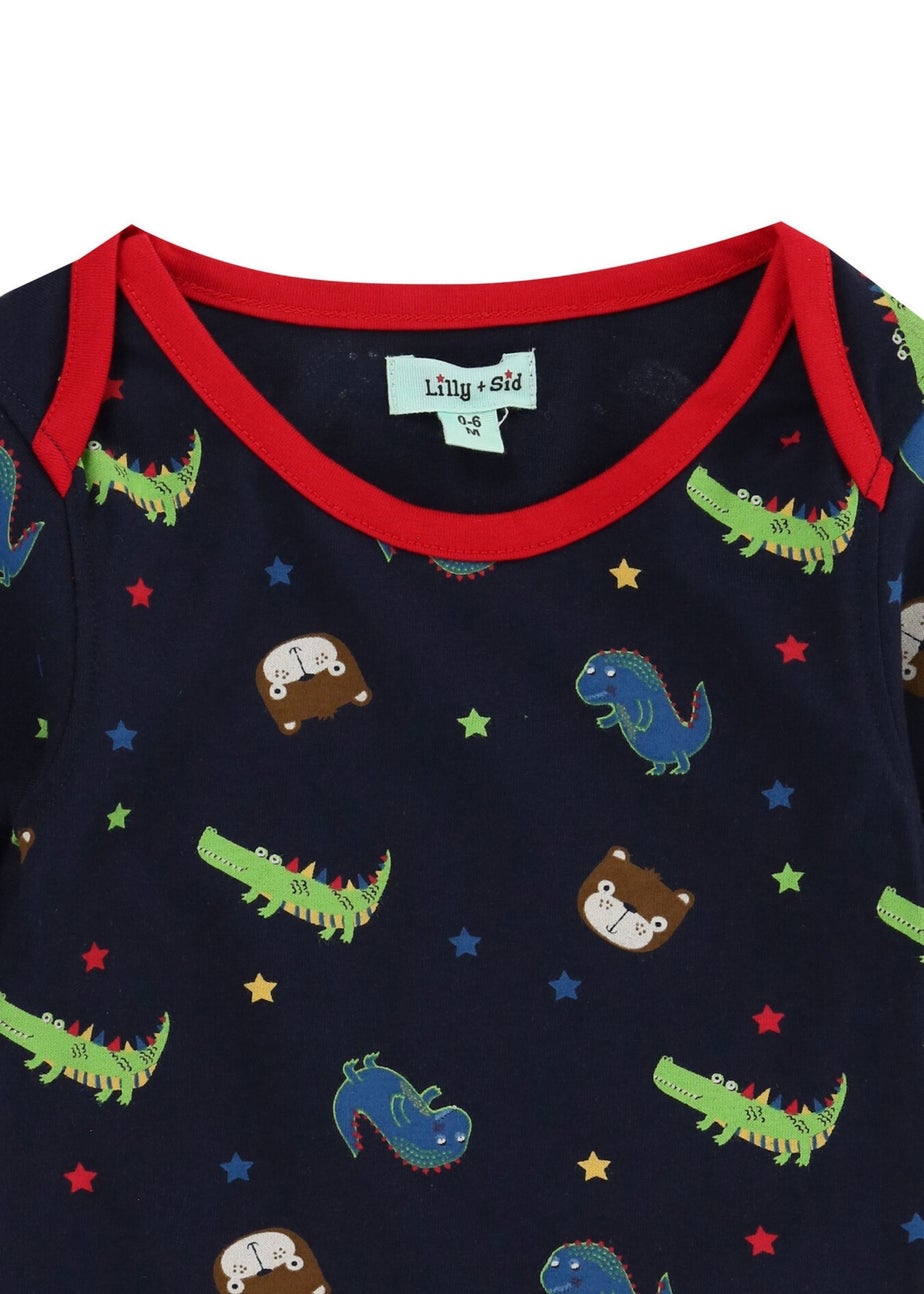 Lilly & Sid Multicoloured Dinosaur Print Top & Jogger Set (0- 24 Months)