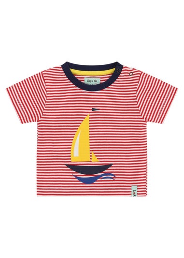 Lilly & Sid Multicoloured Boat Print Top & Short Set (0- 24 Months)