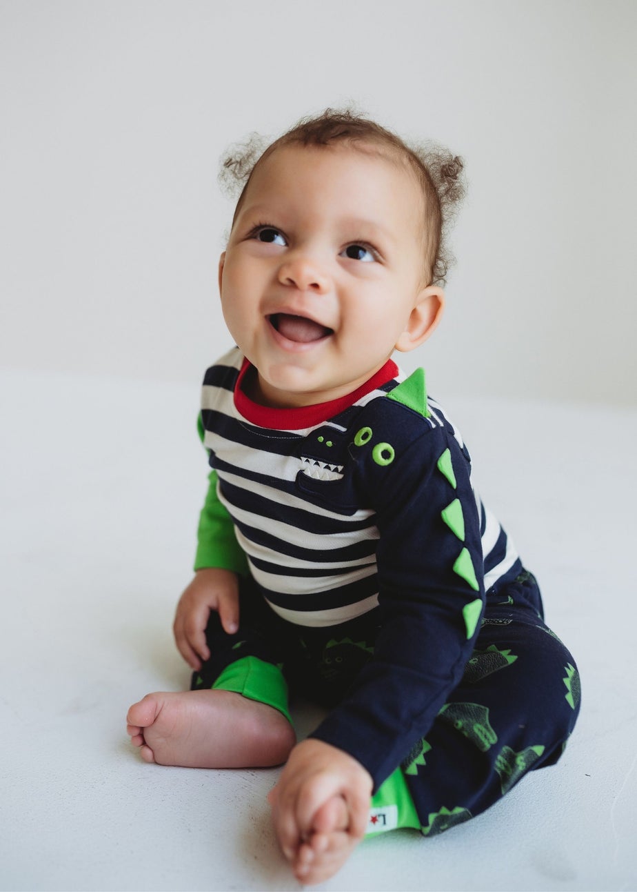 Lilly & Sid Multicoloured Dinosaur Applique Top & Jogger Set (0- 24 Months)