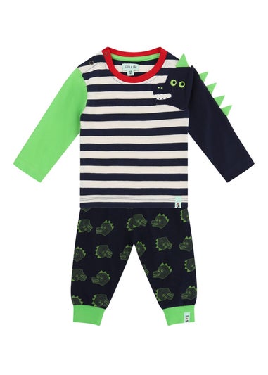 Lilly & Sid Multicoloured Dinosaur Applique Top & Jogger Set (0- 24 Months)