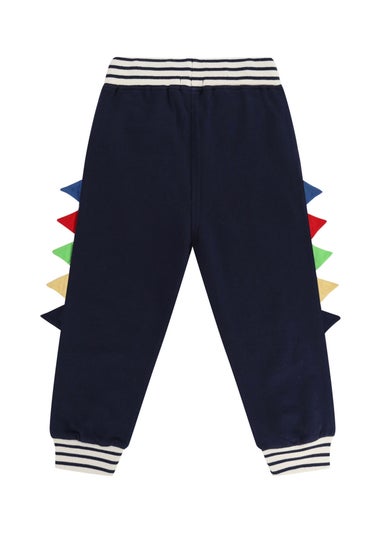 Lilly & Sid Navy Dinosaur Applique Joggers (6 Months- 8 Years)