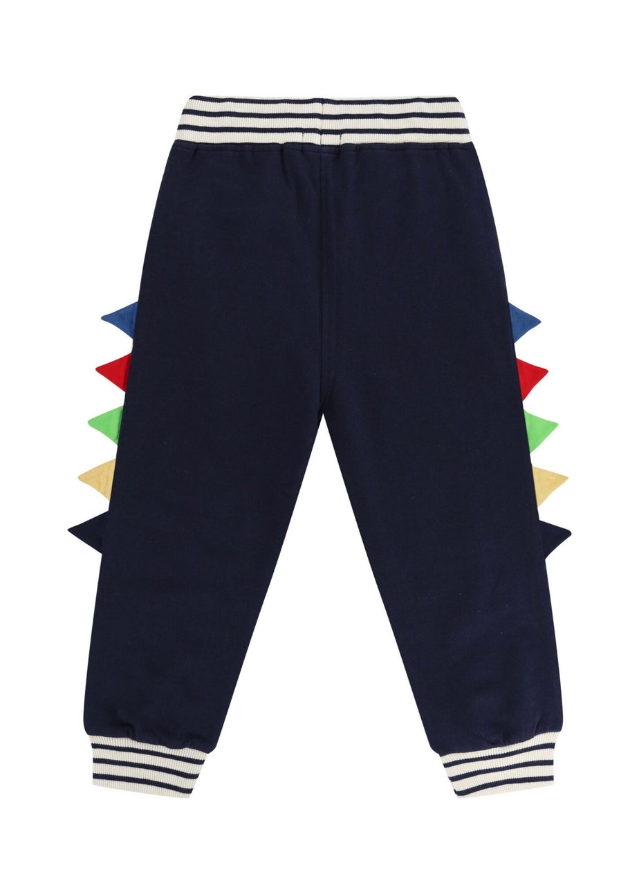 Lilly & Sid Navy Dinosaur Applique Joggers (6 Months- 8 Years)