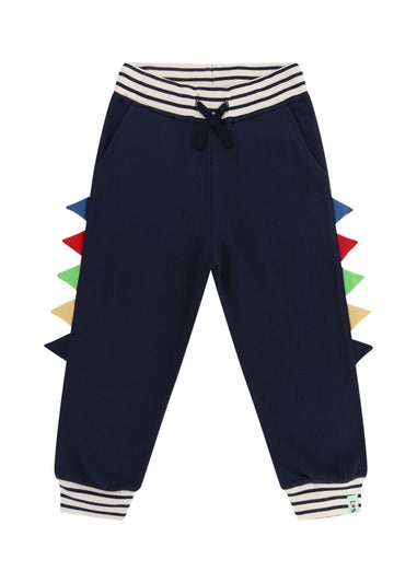 Lilly & Sid Navy Dinosaur Applique Joggers (6 Months- 8 Years)