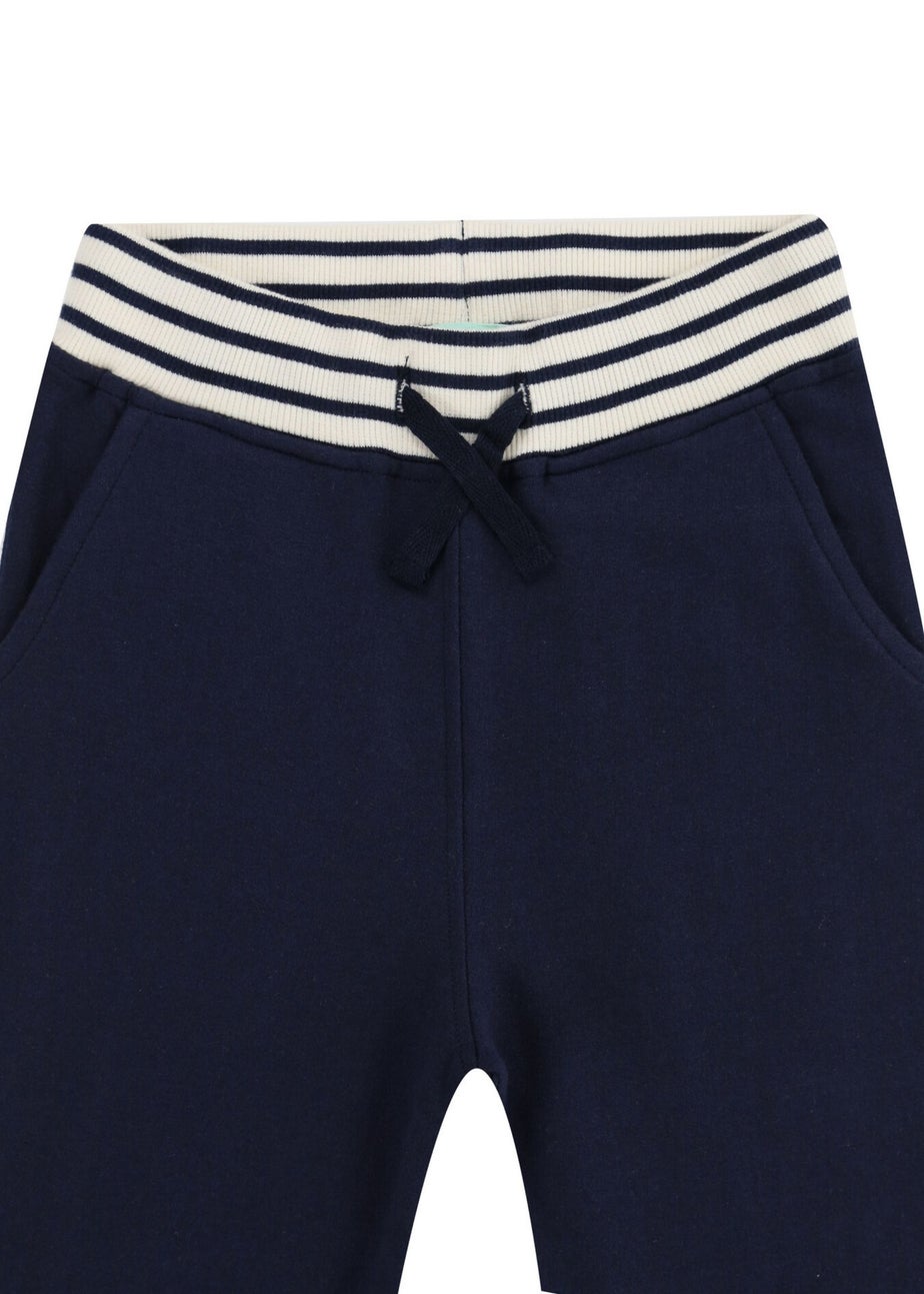 Lilly & Sid Navy Dinosaur Applique Joggers (6 Months- 8 Years)