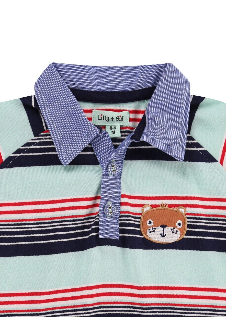 Lilly & Sid Multicoloured Stripe Print Romper (0-12 Months)