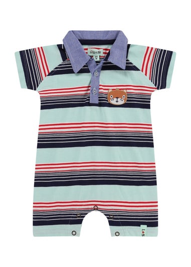 Lilly & Sid Multicoloured Stripe Print Romper (0-12 Months)