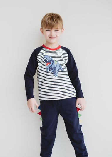 Lilly & Sid Organic Cotton Multicoloured Dinosaur Print Top (0-8 Years)