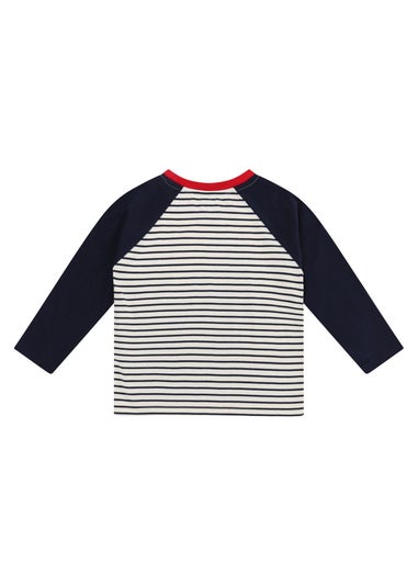 Lilly & Sid Organic Cotton Multicoloured Dinosaur Print Top (0-8 Years)