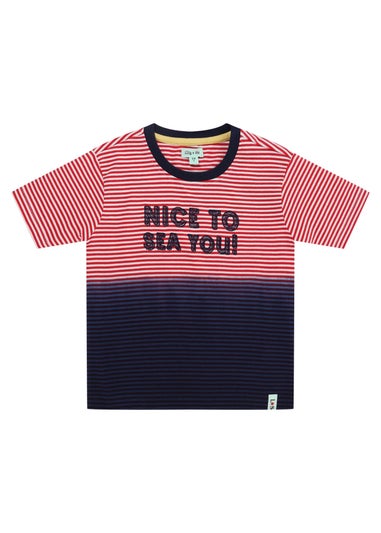 Lilly & Sid Multi Coloured Nice To Sea You Slogan Print T Shirt (0-8 Years)
