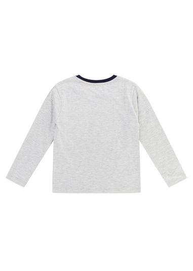 Lilly & Sid Grey Dinosaur Print Top (0-8 Years)