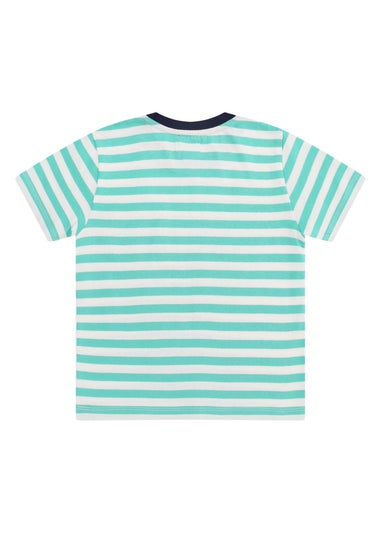 Lilly & Sid Green Sail The Seas Slogan T Shirt (0-8 Years)