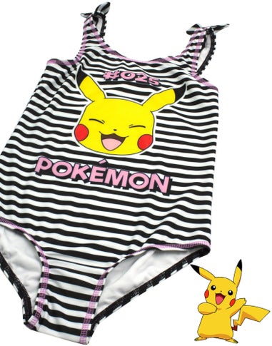Pokemon Kids Pikachu 1 Piece Black Swimming Costume (4-12 Years)