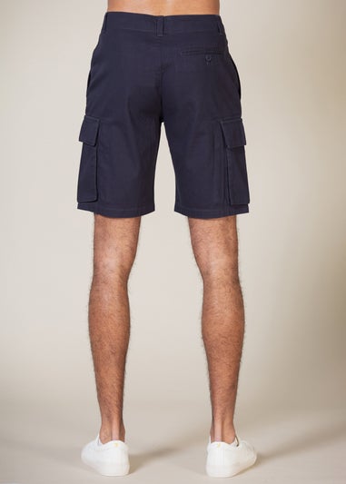 French Connection Navy Cotton Cargo Shorts 2 Pack