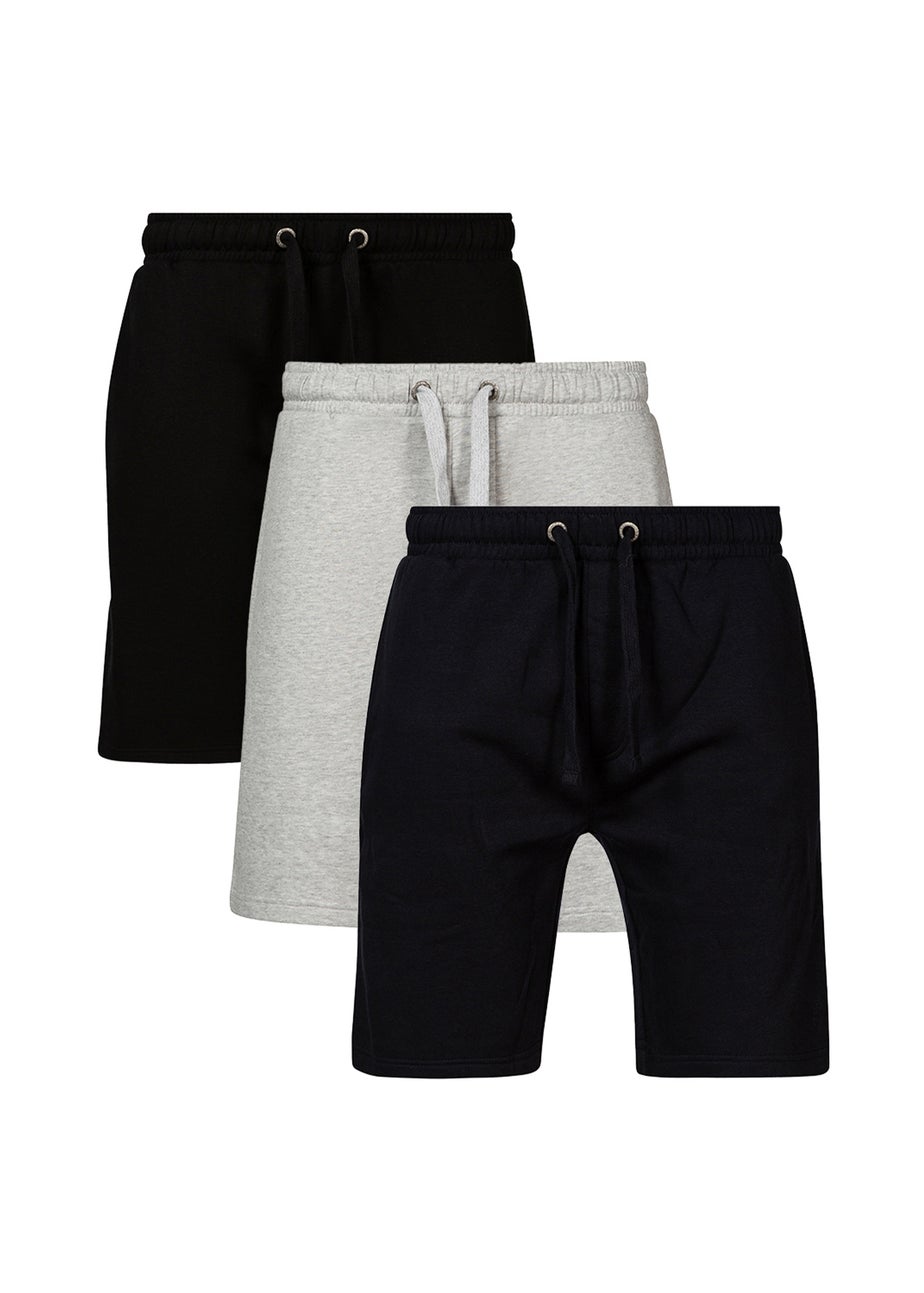 French Connection Black Cotton Jersey Shorts 3 Pack