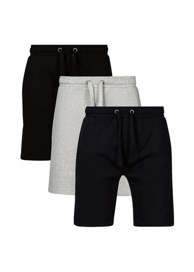 French Connection Black Cotton Jersey Shorts 3 Pack
