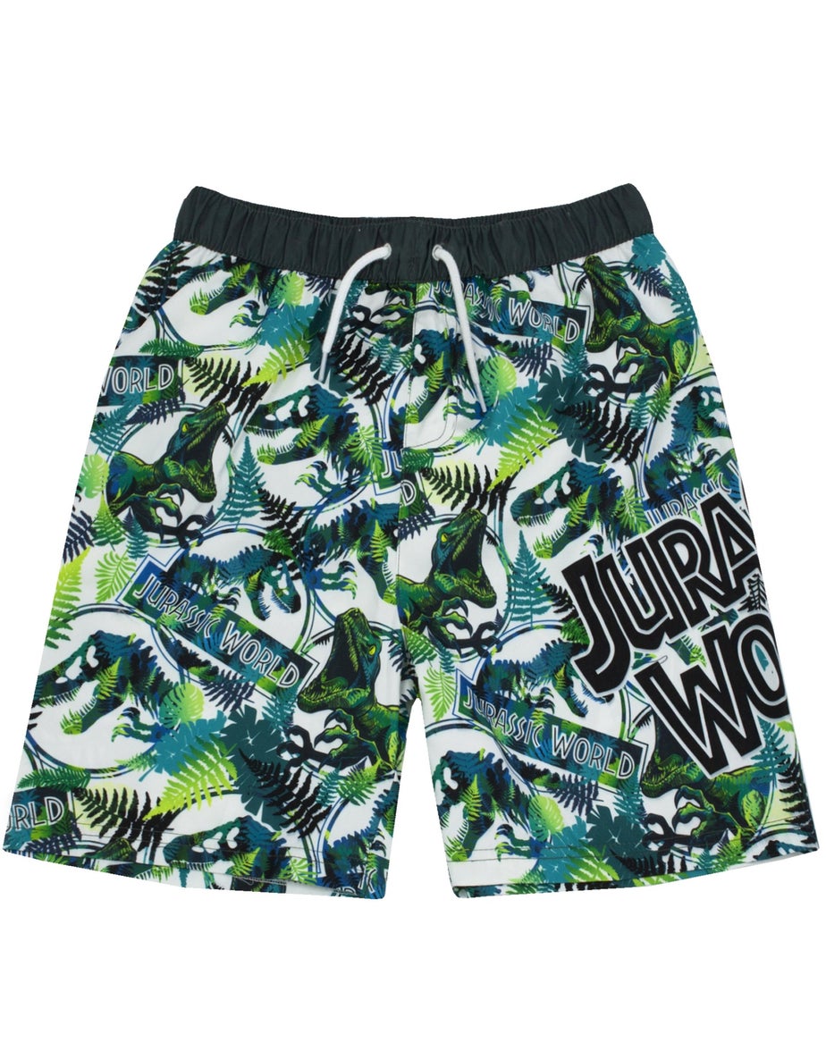 Jurassic World Kids Dinosaur Green Swim Shorts (4-12 Years)