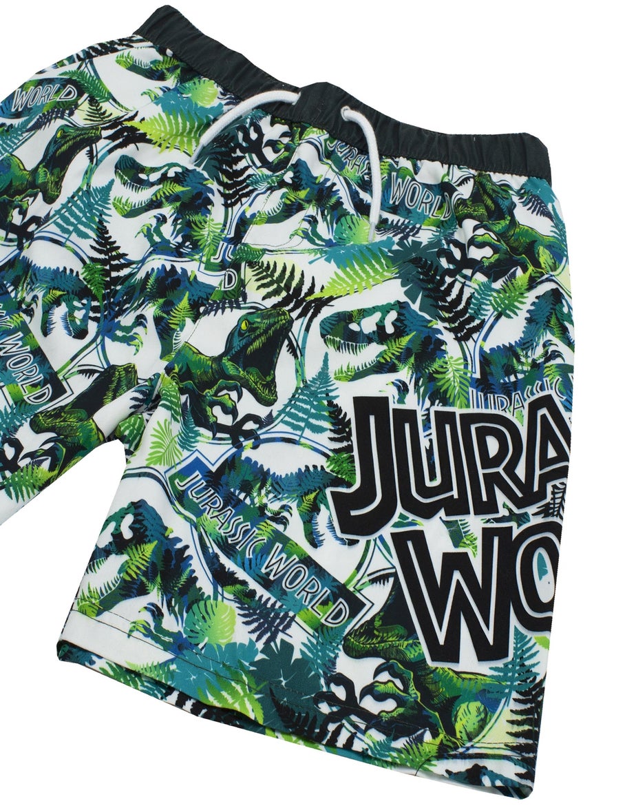 Jurassic World Kids Dinosaur Green Swim Shorts (4-12 Years)
