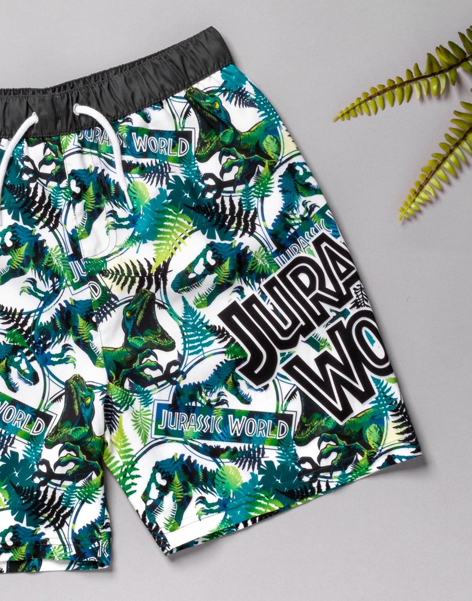 Jurassic World Kids Dinosaur Green Swim Shorts (4-12 Years)