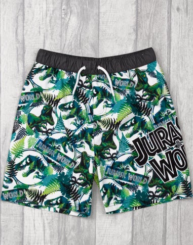 Jurassic World Kids Dinosaur Green Swim Shorts (4-12 Years)