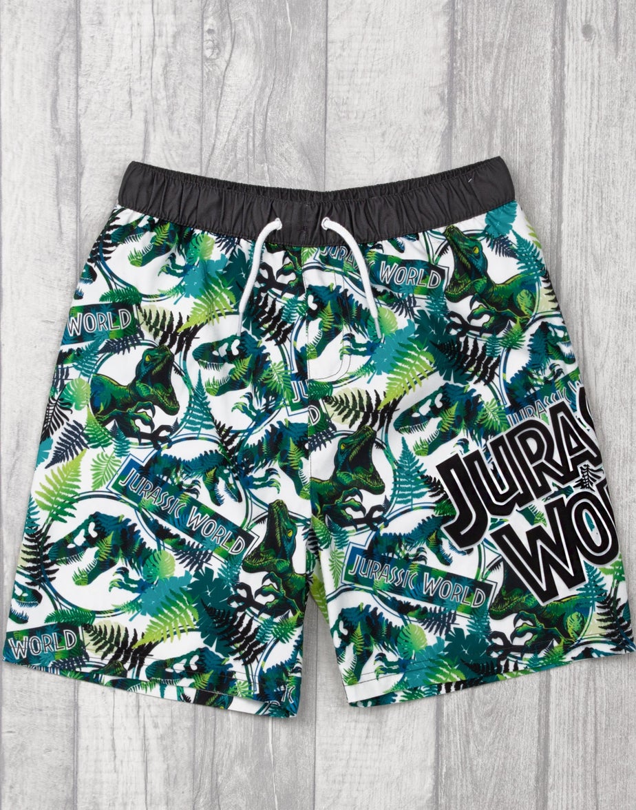 Jurassic World Kids Dinosaur Green Swim Shorts (4-12 Years)