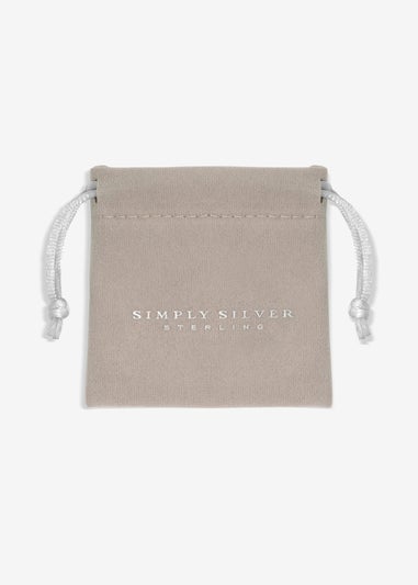 Simply Silver Sterling Silver 925 Cubic Zirconia Cut Out Heart Pendant