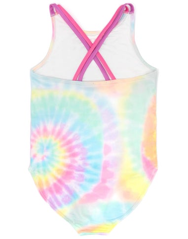 Barbie Kids Tie Dye 1 Piece Multi Coloured Swimsuit (3-12 Years)