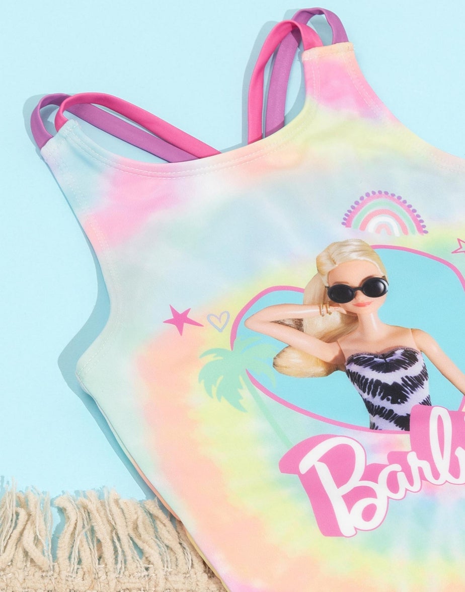 Barbie Kids Tie Dye 1 Piece Multi Coloured Swimsuit (3-12 Years)