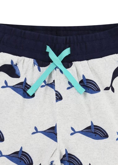 Lilly & Sid Multi Coloured Whale Print Shorts (0-8 Years)
