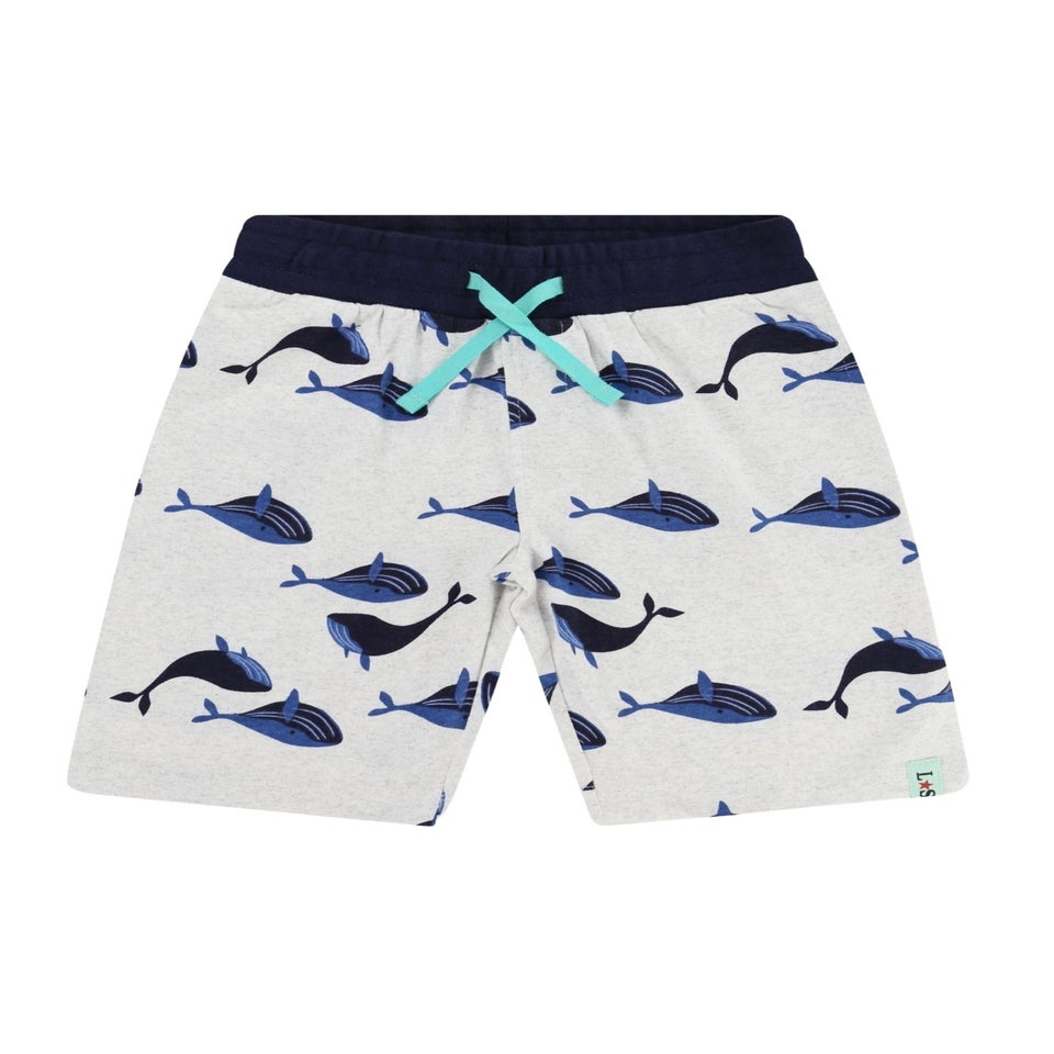Lilly & Sid Multi Coloured Whale Print Shorts (0-8 Years)