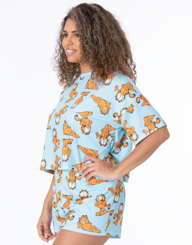 Garfield Blue Garfield All Over Print Shortie Pyjamas