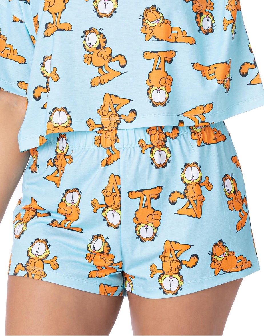 Garfield Blue Garfield All Over Print Shortie Pyjamas