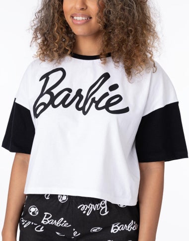 Barbie Black & White Logo Shortie Pyjamas
