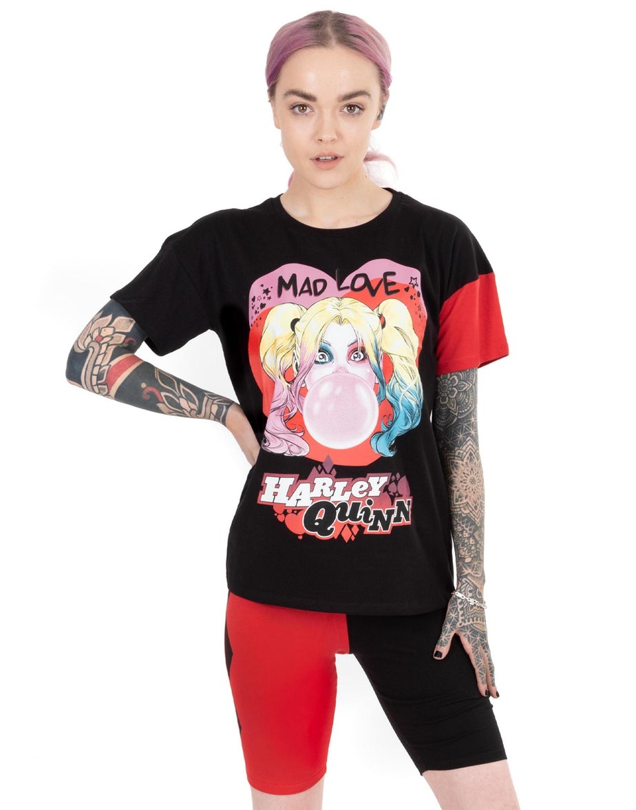DC Comics Red Harley Quinn Mad Love Shortie Pyjamas