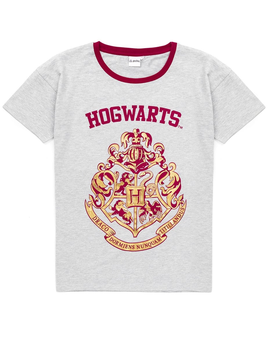 Vanilla Underground Harry Potter Grey Hogwarts Crest Shortie Pyjamas