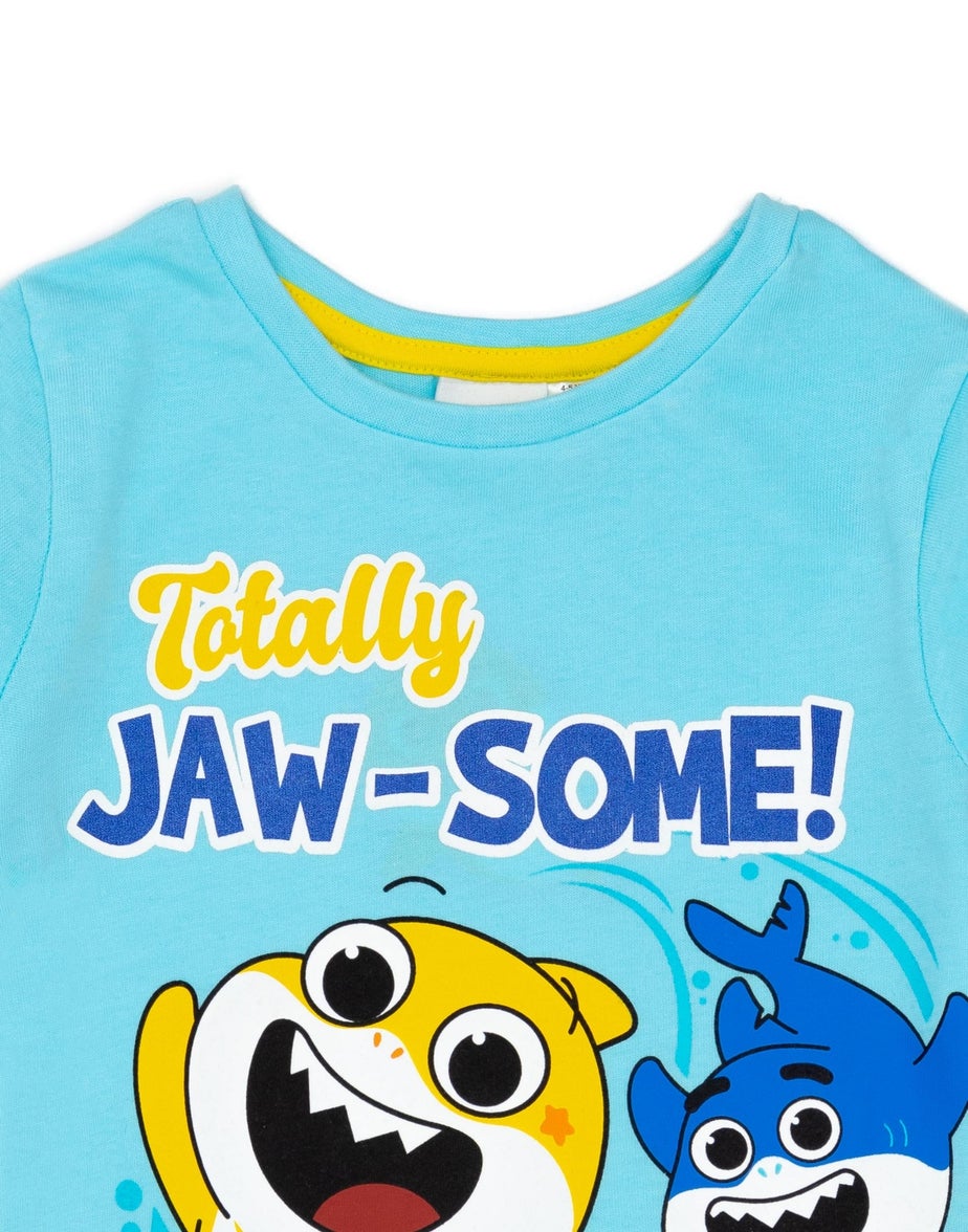 Vanilla Underground Baby Shark Kids Blue Shortie Pyjamas (12 Months-5 Years)