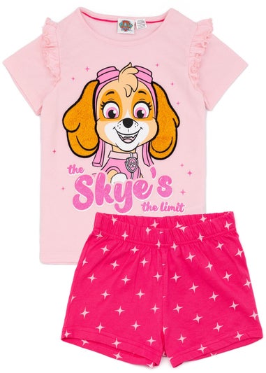 Paw Patrol Skye Kids Shortie Pink Pyjamas (12 Months-6 Years)