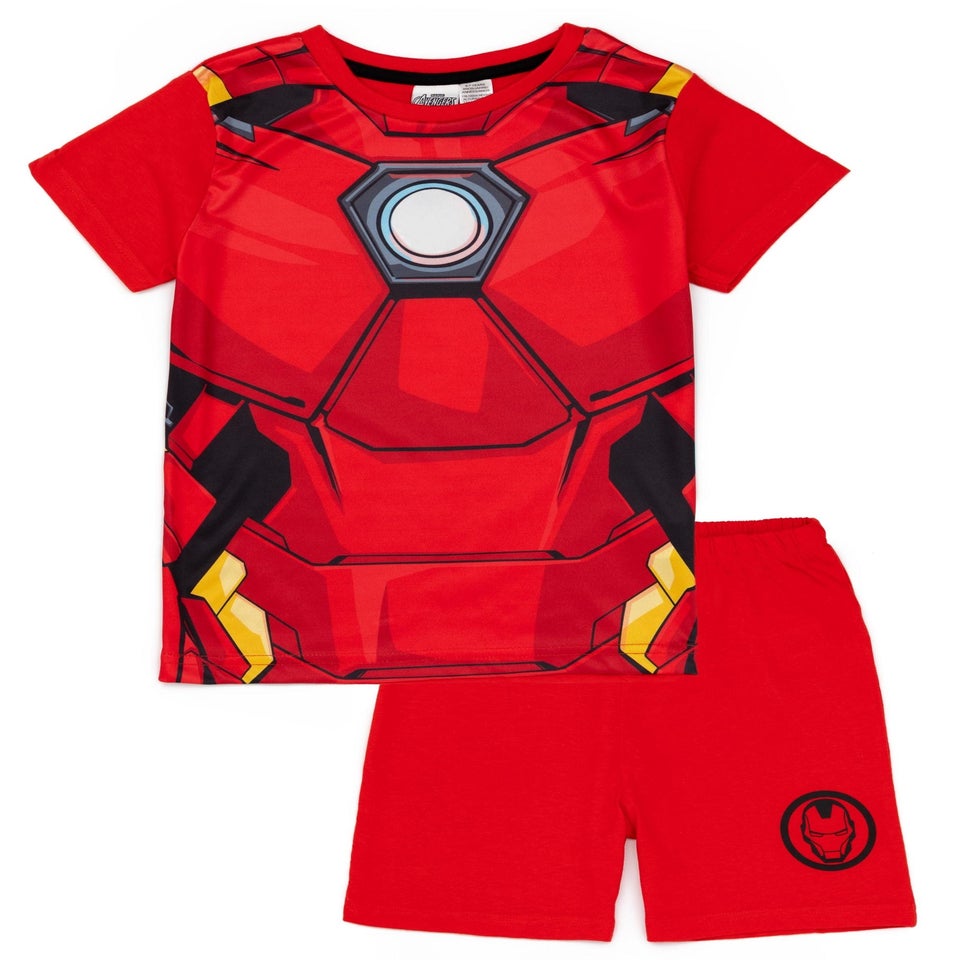 Disney Marvel Iron Man Kids Red Shortie Pyjamas (2-8 Years)