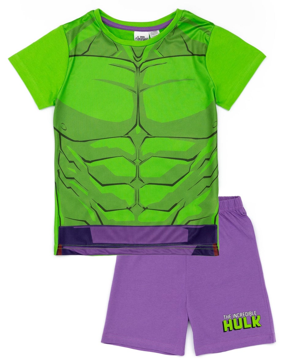 Disney Marvel Hulk Kids Shortie Purple Pyjamas (2-8 Years)