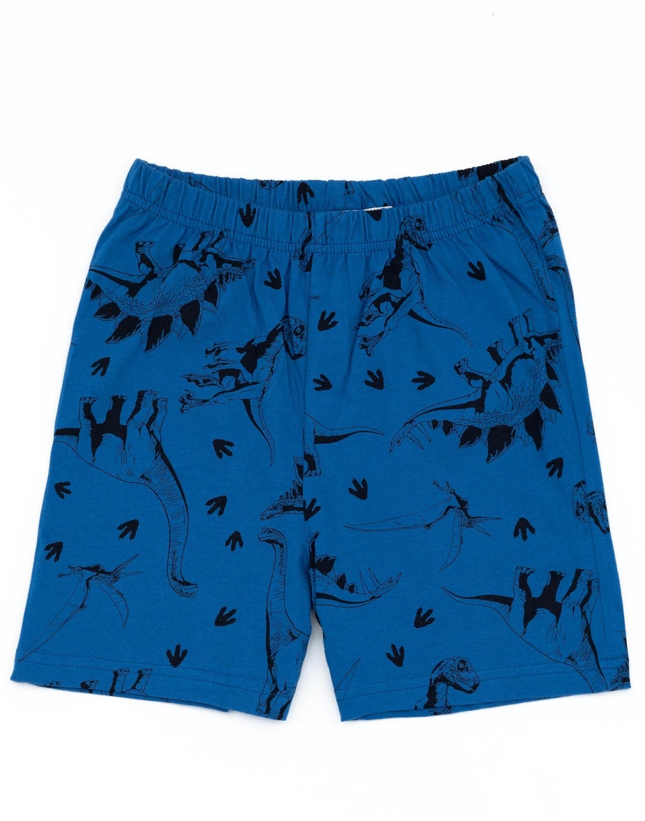 Vanilla Underground Jurassic World Kids Blue Shortie Pyjamas (3-10 Years)